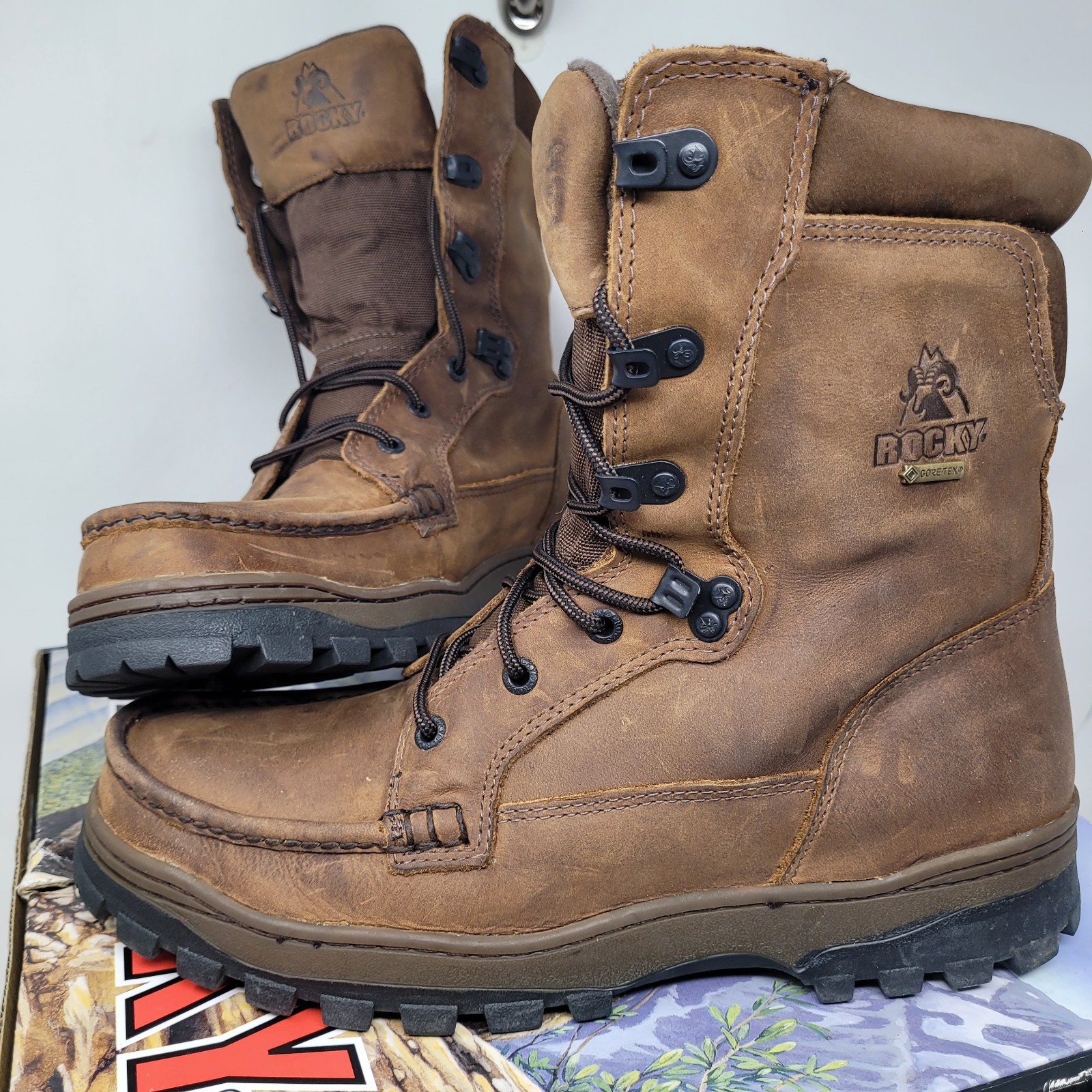ROCKY OUTBACK GORE-TEX WATERPROOF 8″ HIKER BOOTS 8729 Mens 10 M  EU 43 Hunt NEW