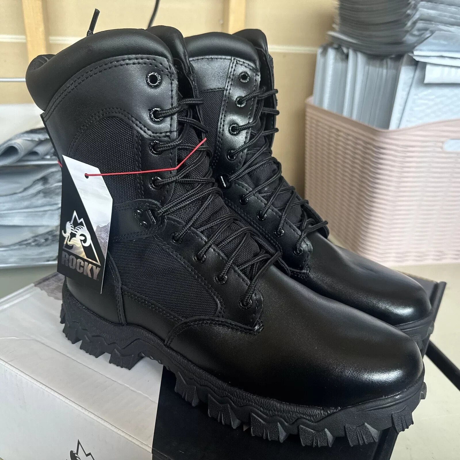 PICK SIZE – Rocky FQ0002173 Mens Alpha Force Zipper Waterproof Boot