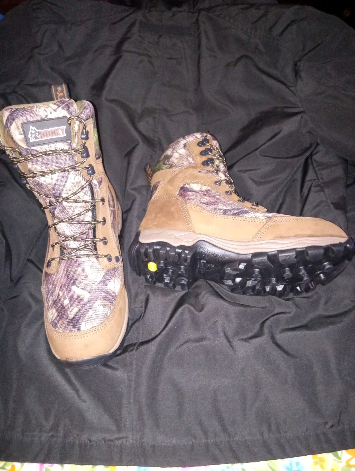 Rocky Mens Stalker Waterproof Outdoor Boots Size 9M 1000g insulation Hunting USA