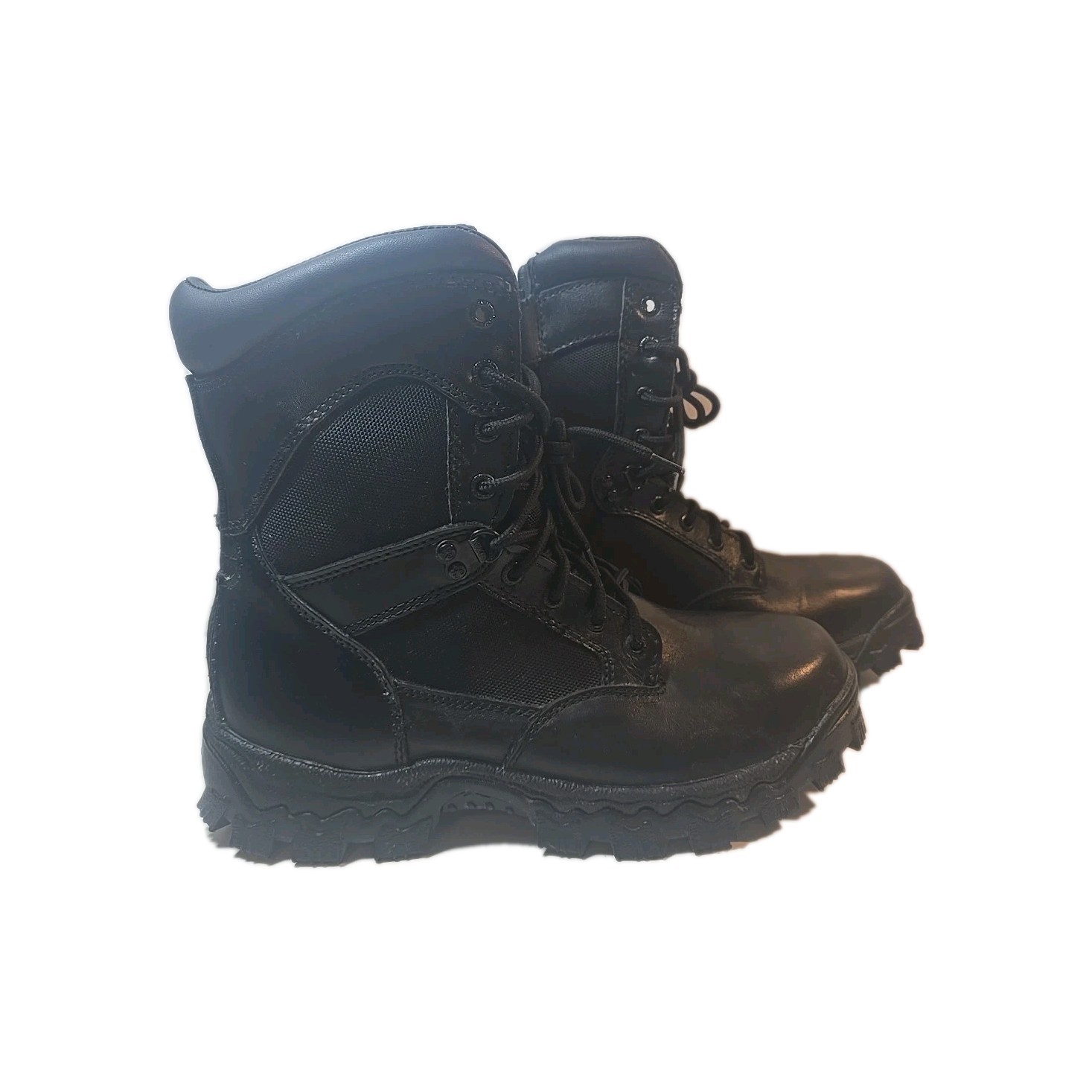 Rocky 8″ Alpha Force Duty Boots Black Mens Size 9.5M Zipper Waterproof Tactical