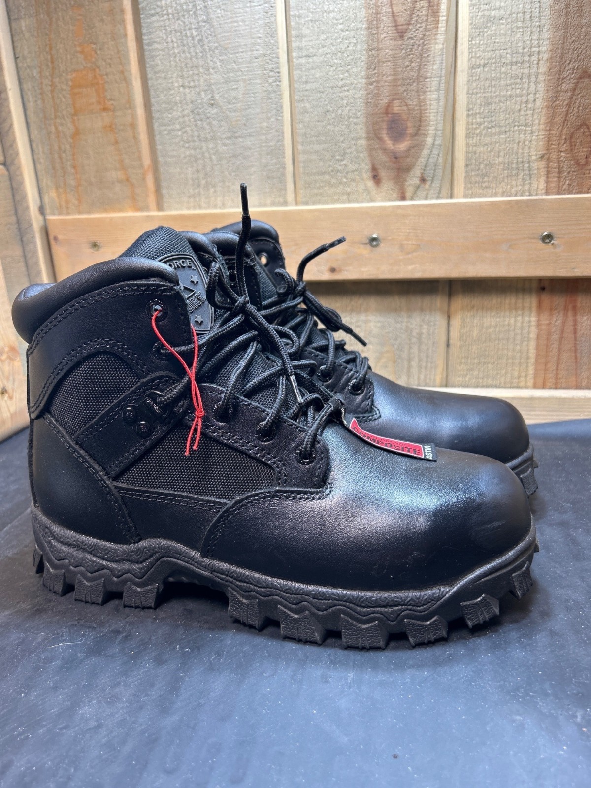 Rocky 6″ Alpha Force Composite Toe Waterproof Public Service Boots Size 5.5 Blk