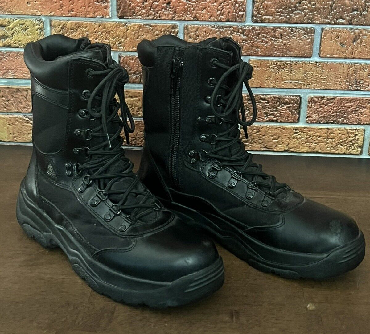 Rocky 8″ Fort Hood Side Zipper Waterproof Black Boots Mens Size 10.5 M FQ0002149