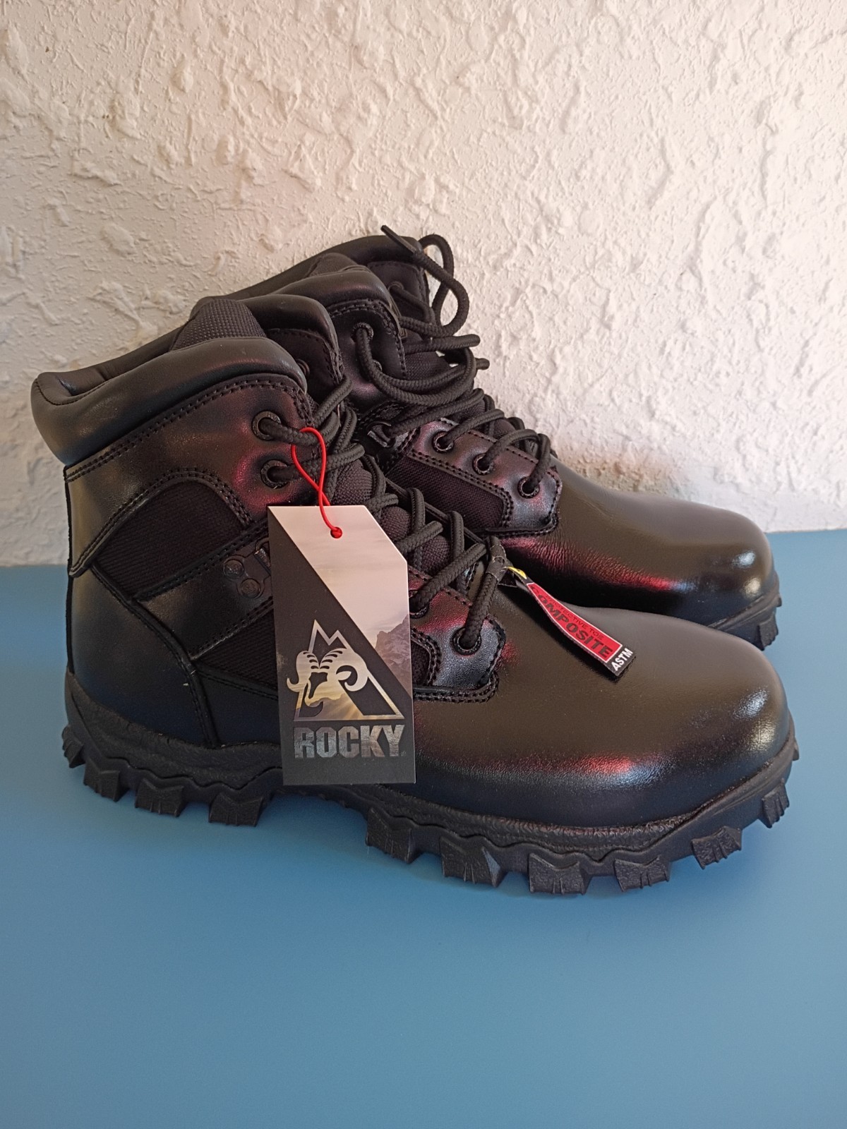 Rocky Alpha Force 6″ Composite Toe Waterproof Service Boot Black Size 8.5m
