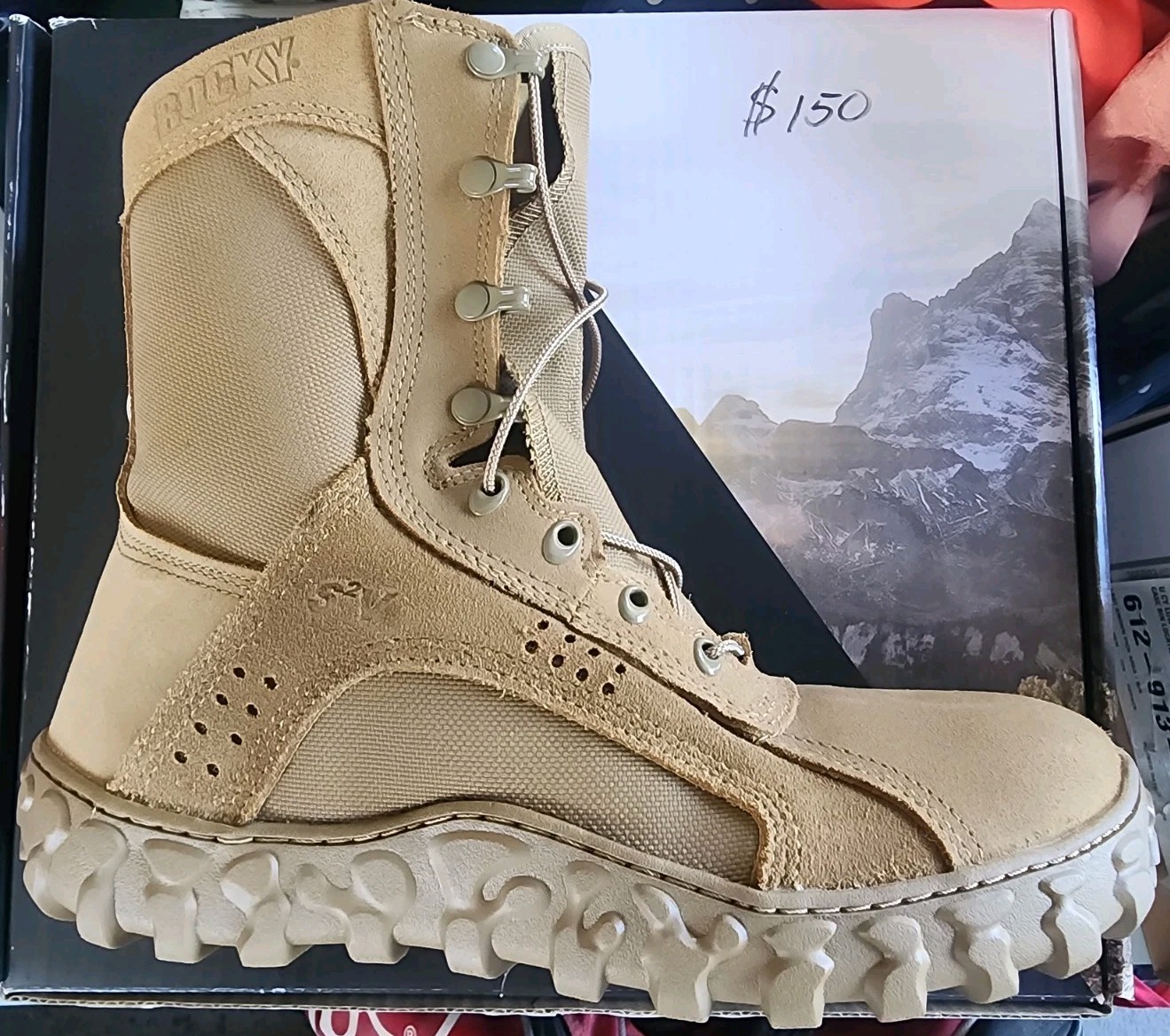 Men’s Rocky 8″ Tactial Boot, Coyote New With Tags And Box, Size 12