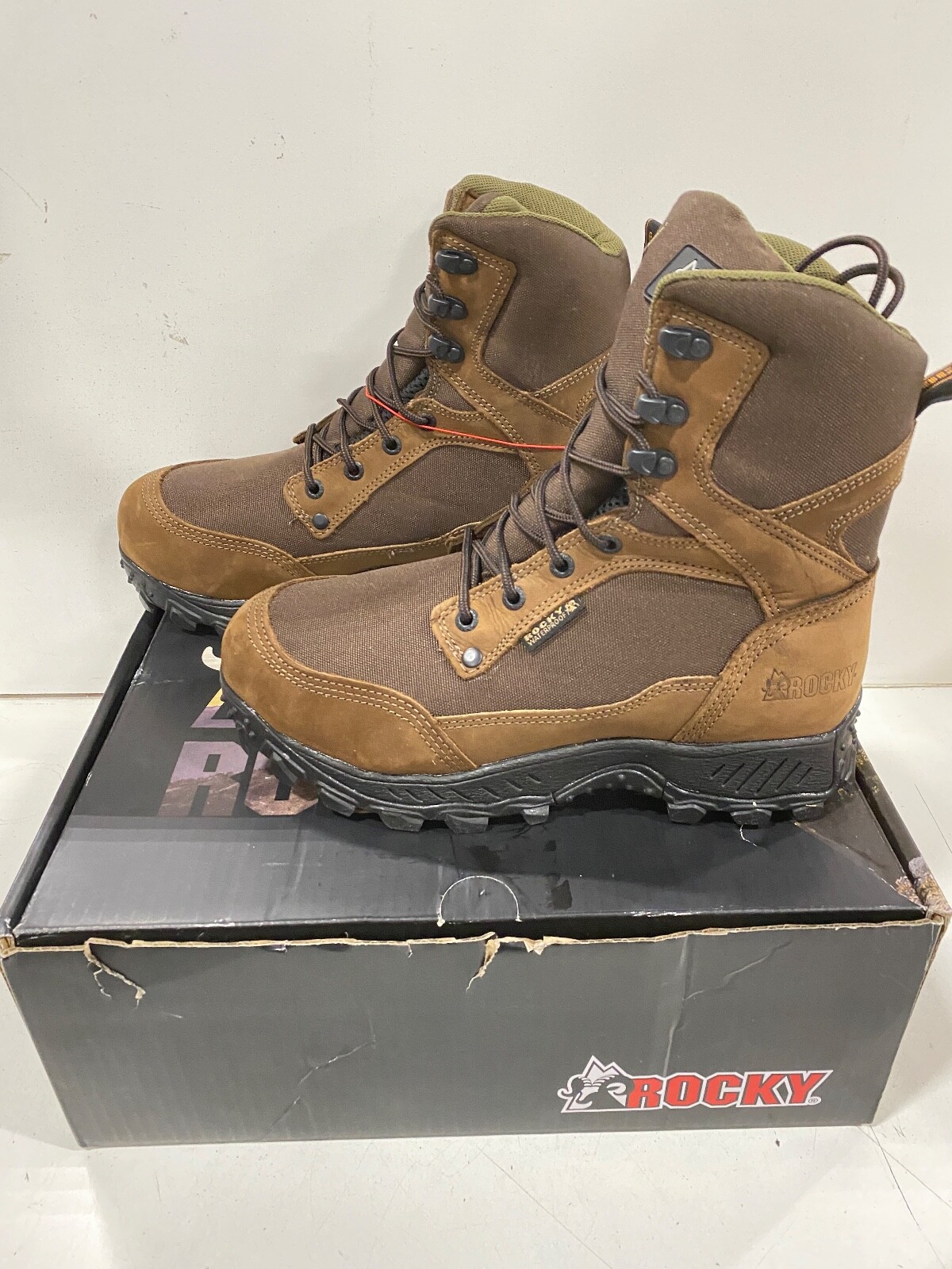 Rocky Mens Brown Leather 600g Ridgetop Hunting Boots Size 9