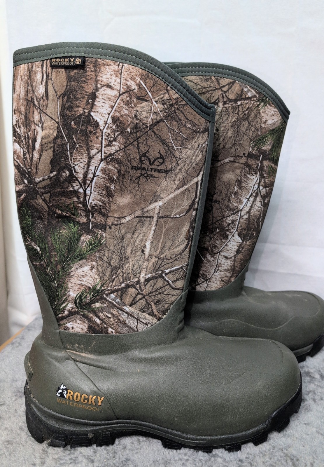 Rocky Core RKYS053 Neoprene 1000g Insulated Boots – Size 11, Olv/Treebark