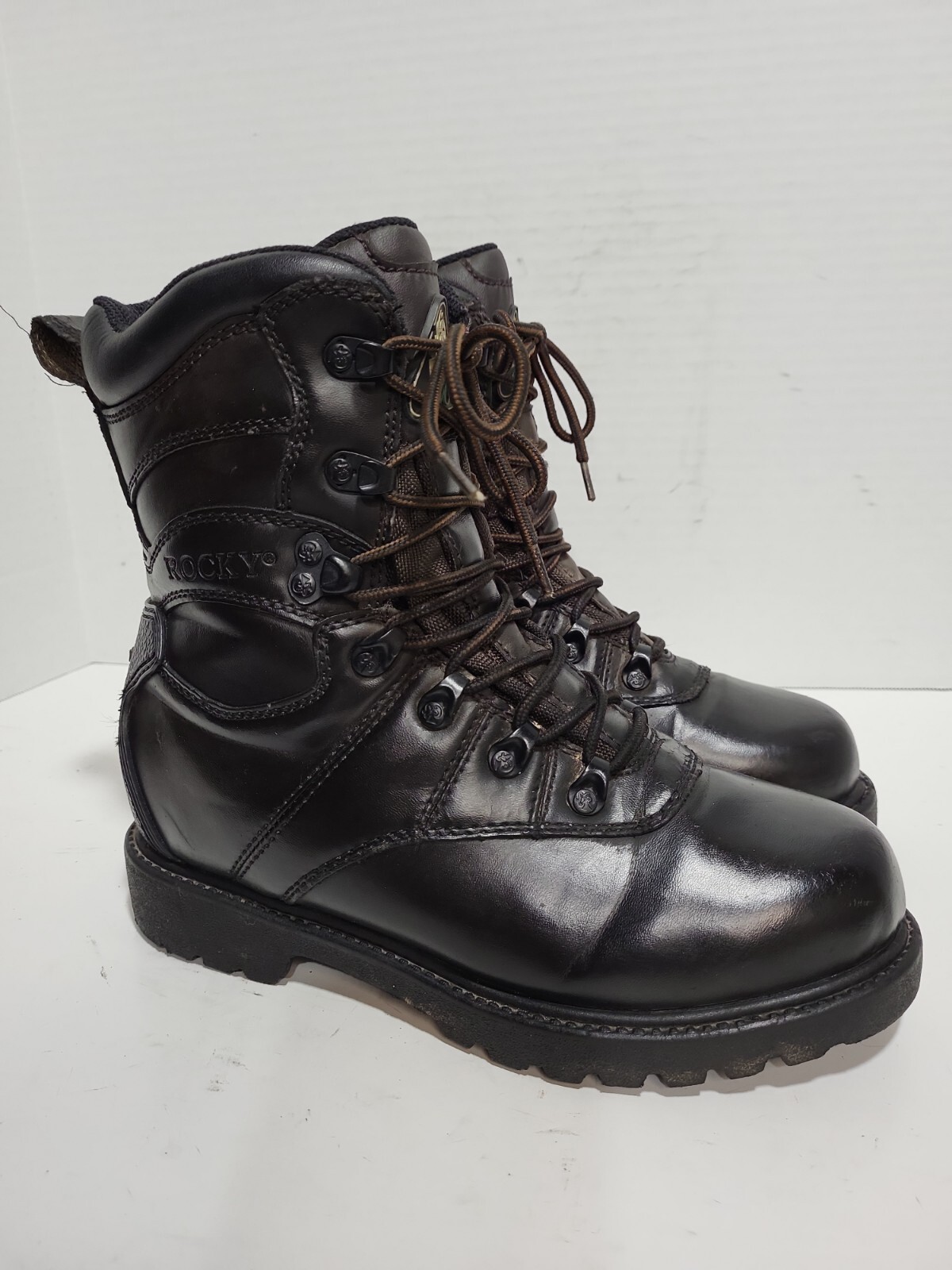 ROCKY THINSULATE 600GRAM BLACK WORK HUNTING HIKING MENS 6 BOOTS