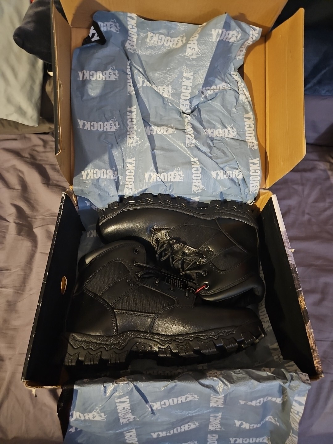 NEW MEN’S ROCKY ALPHA FORCE WATERPROOF PUBLIC SERVICE BOOTS 2167 BLACK 11.5 M