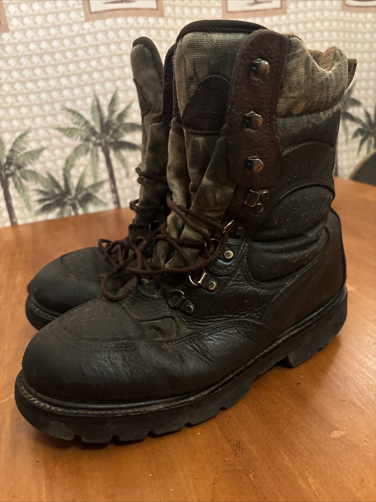 ROCKY Leather Gore-Tex Camo 1000g Thinsulate Waterproof Hunting Boots Mens 8.5 M