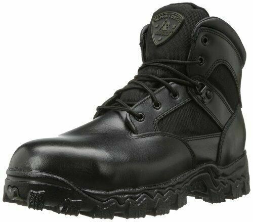 Rocky Alphaforce Round Toe Waterproof Duty Boot Color BLACK Men’s Size 11 Wide