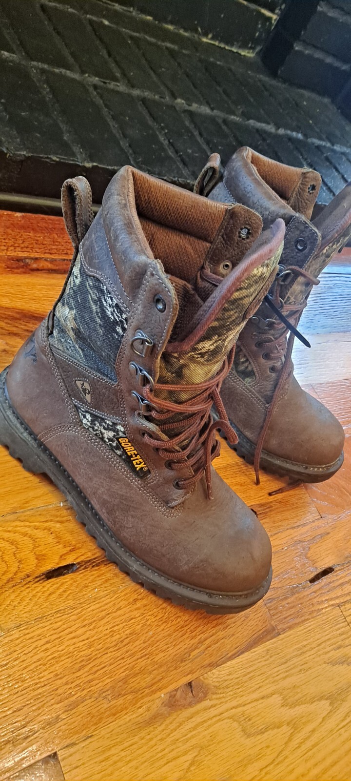 Rocky Mens Sz 8 M Gore-Tex 600 Gram Insulated Camouflage Brown Leather Boots