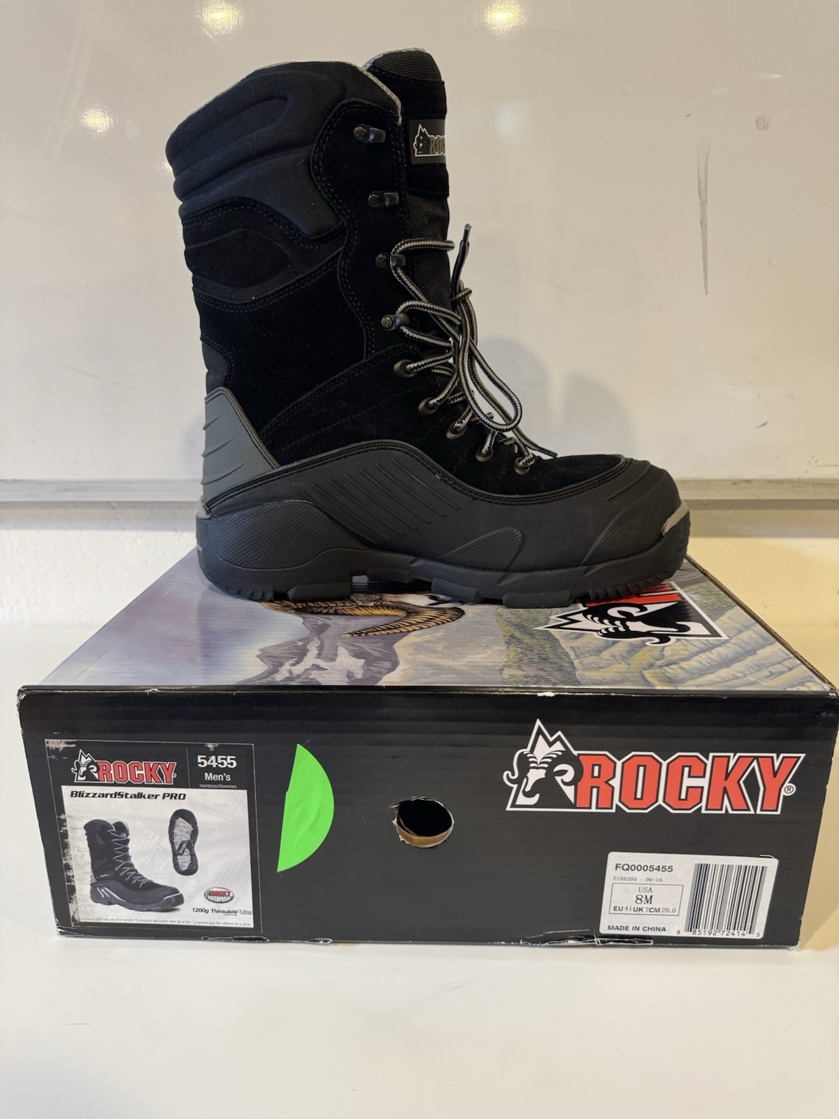 Rocky BlizzardStalker Pro Thermal Tactical Boots Men’s Black Size 8M