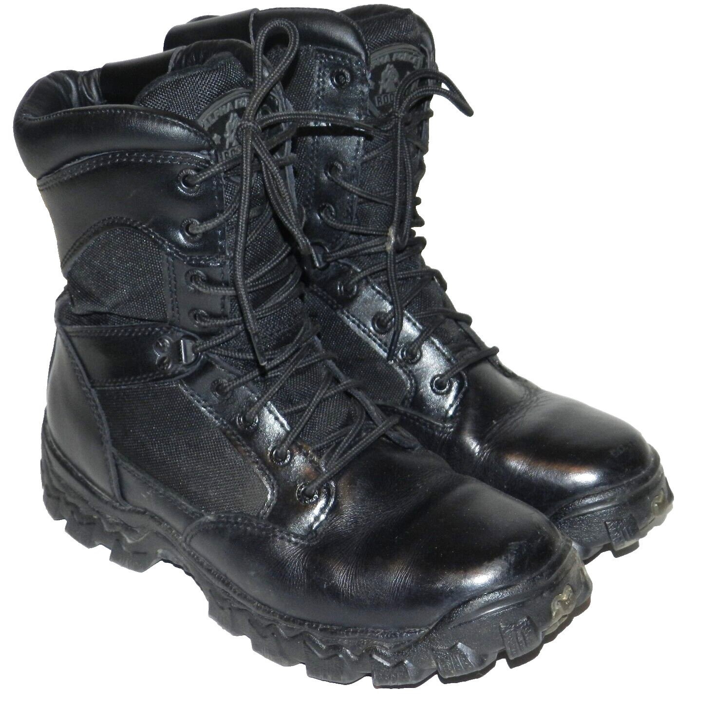 Rocky Men’s Black Alpha Force Tactical Boots 8″ Waterproof Zip Size 10M
