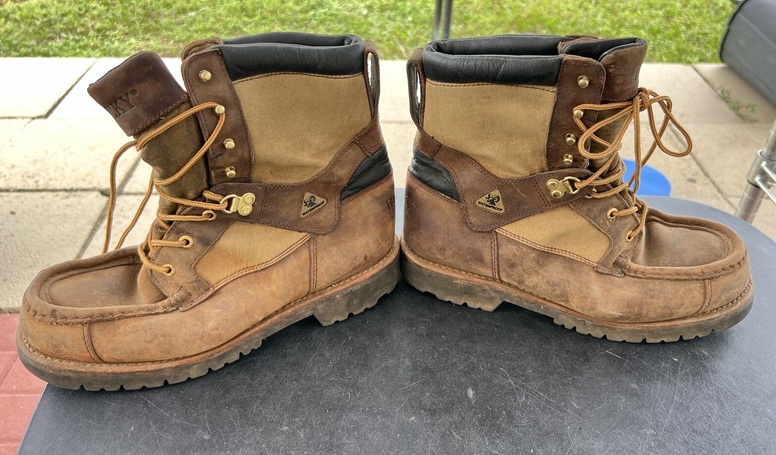 Rocky Upland Waterproof Men’s Brown Work Hunting Boots Size 9.5 W