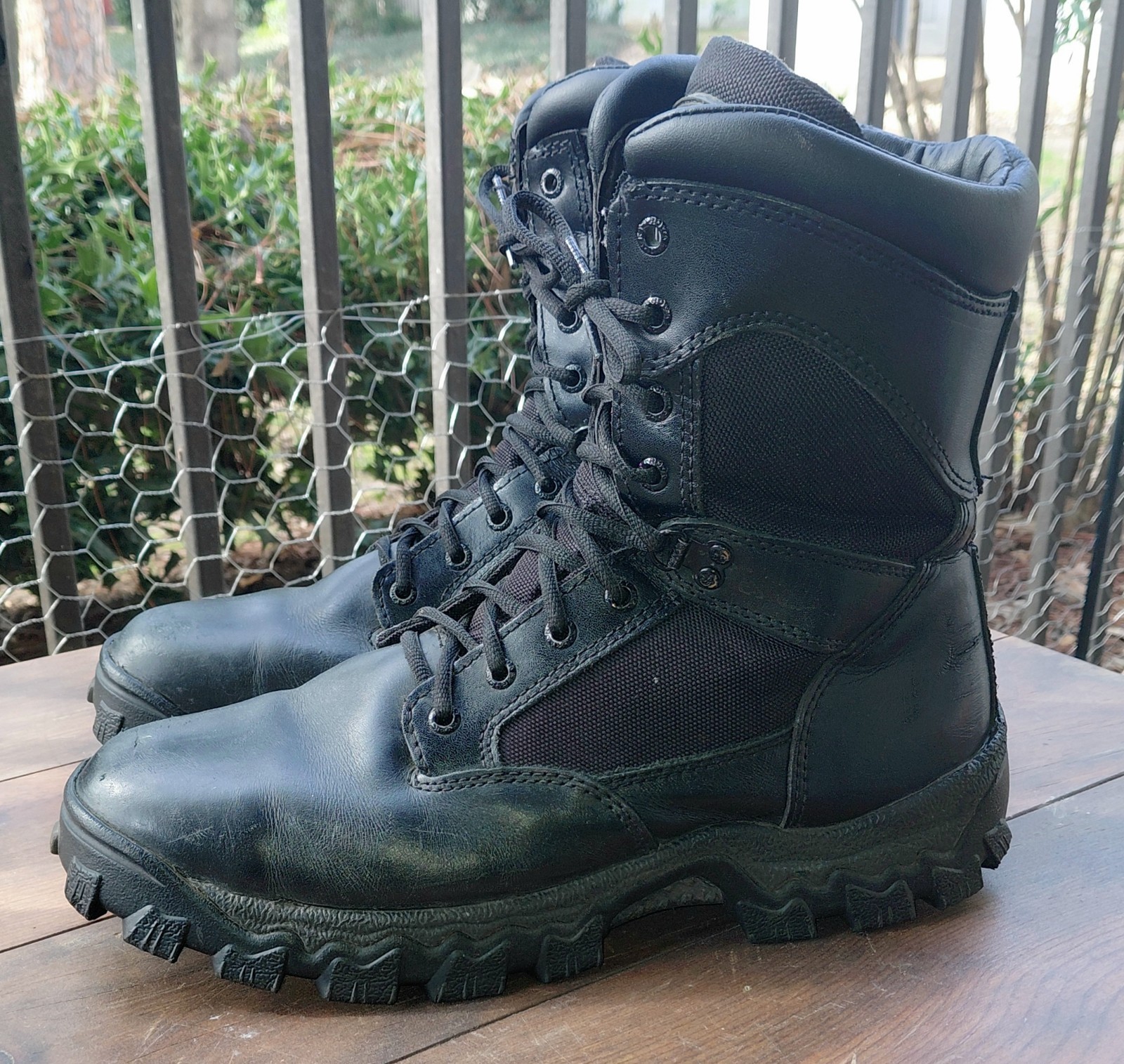 Rocky Alpha Force 8” Waterproof Tactical Boots 2173 Black Mens 11W Duty Side Zip