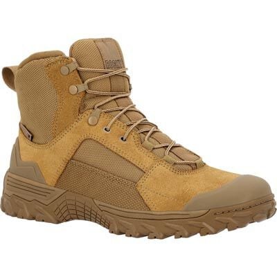 ROCKY WORK Men’s 6″ Mountain Combat Waterproof Soft Toe Military Boot Coyote Bro