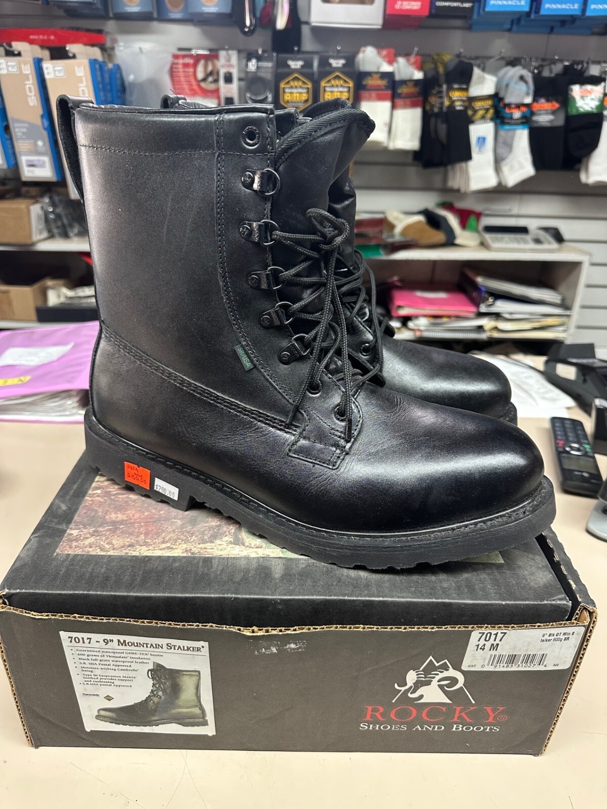 100% AUTHENTIC ROCKY MOUNTAIN STALKER LEATHER BOOTS STOCK # 7017 14 M