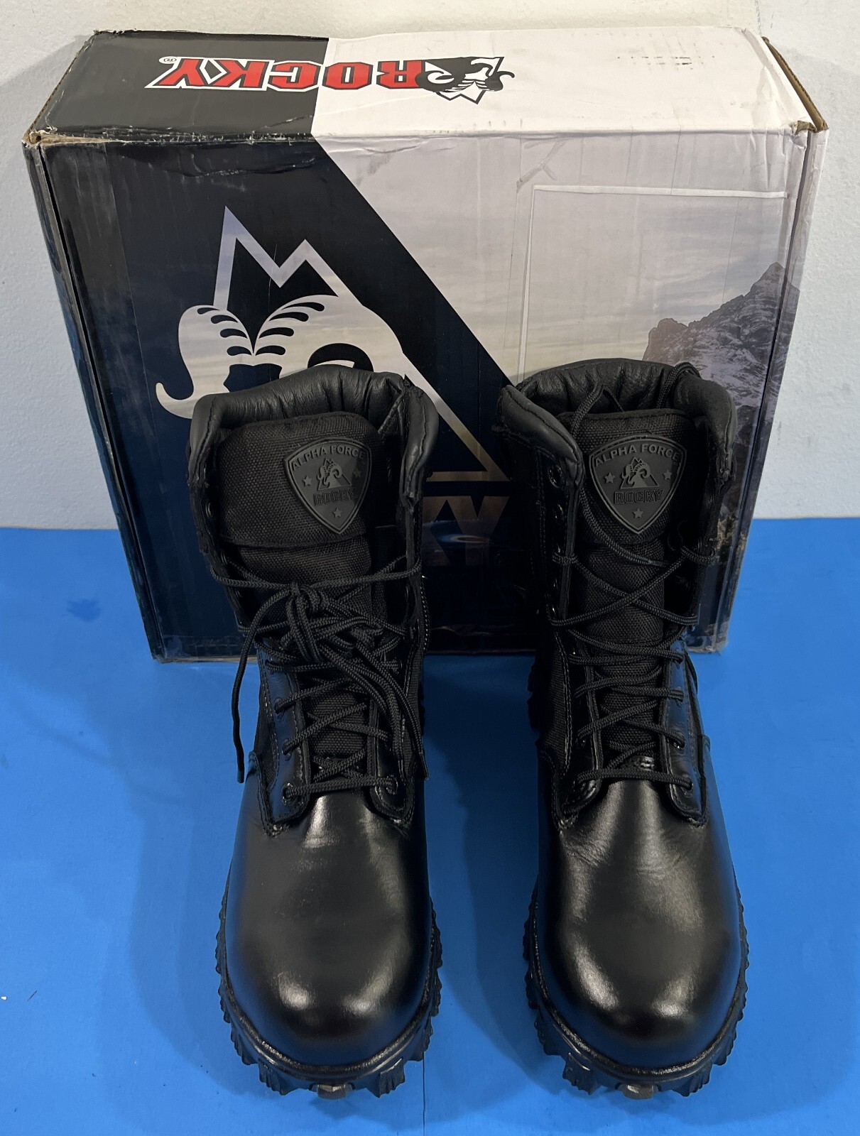 6.5 M NIB MENS ROCKY ALPHAFORCE WP COMPOSITE TOE DUTY BOOTS 6173 FLOOR SAMPLE