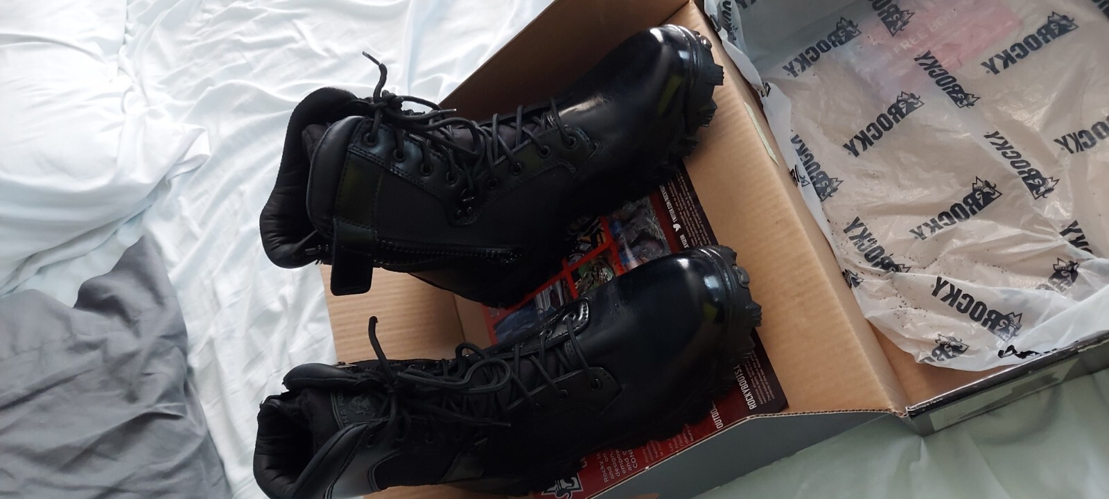 Rocky Men’s Black 8″ Alpha Force Public Service Waterproof Boots Sz 6.5