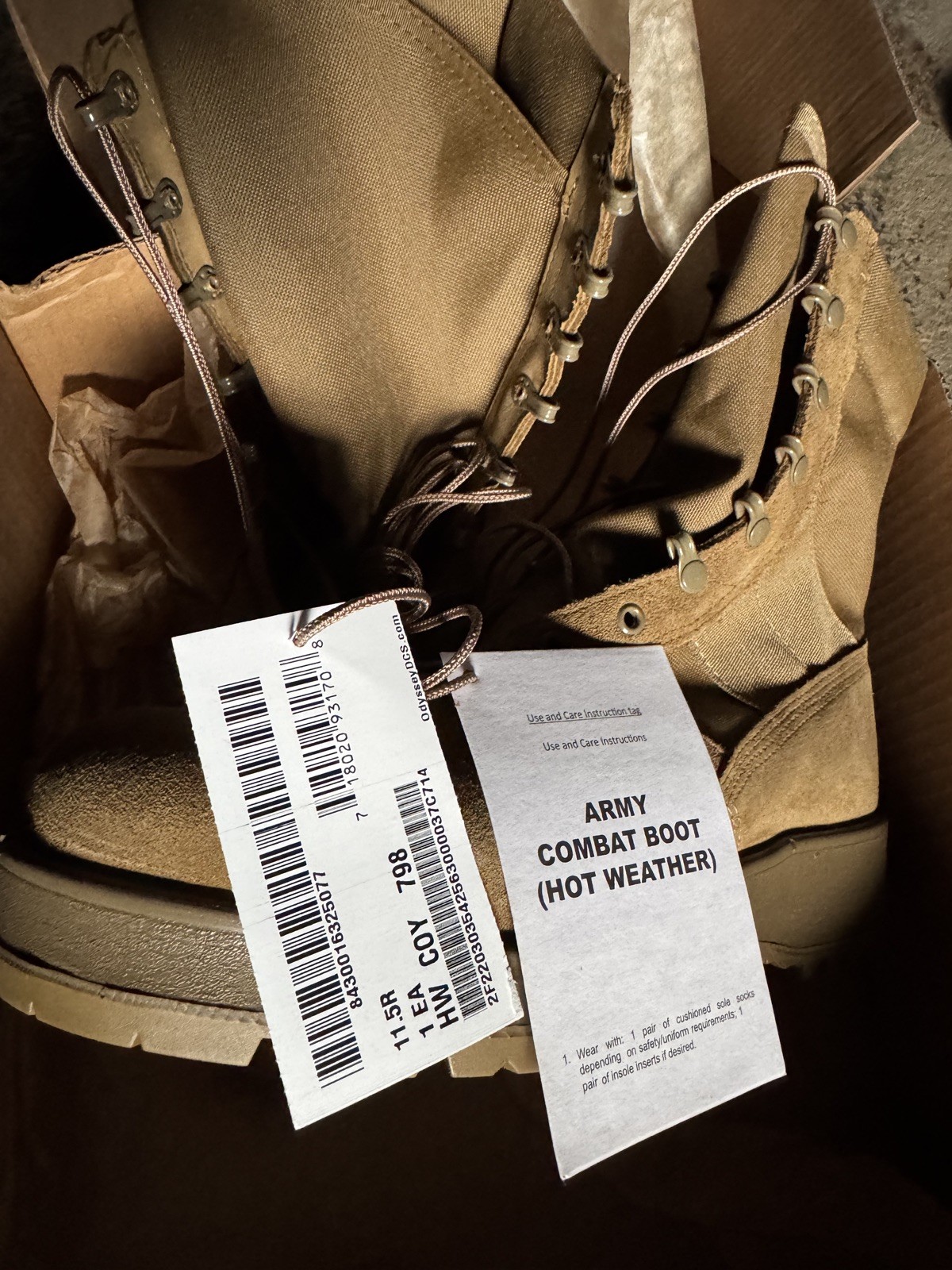 Rocky Men’s Entry Level Hot Weather Military Boots, Beige, 11 .5R new with box