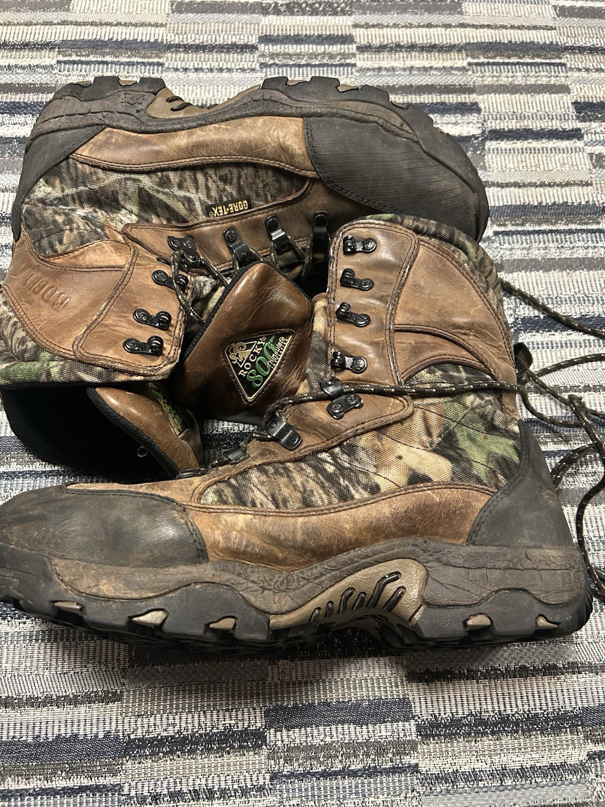 Rocky  800G Insulated Men 11 W  Wide Camo Gore-Tex Waterproof Hunting Boot Used