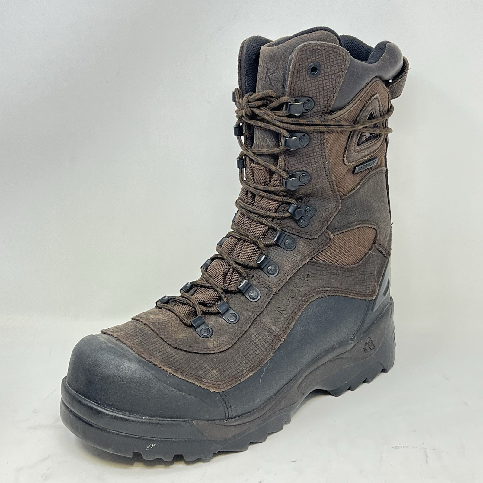 Rocky Insulated Boots Mens 9 Brown 1000g Thinsulate Hunting Workwear Waterproof