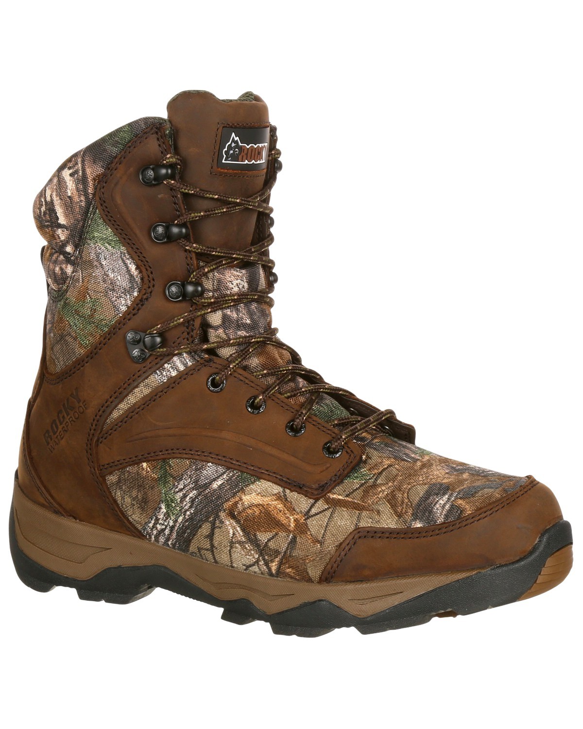 Rocky Men’s Retraction Waterproof Insulated Outdoor Boot – Round Toe Camouflage