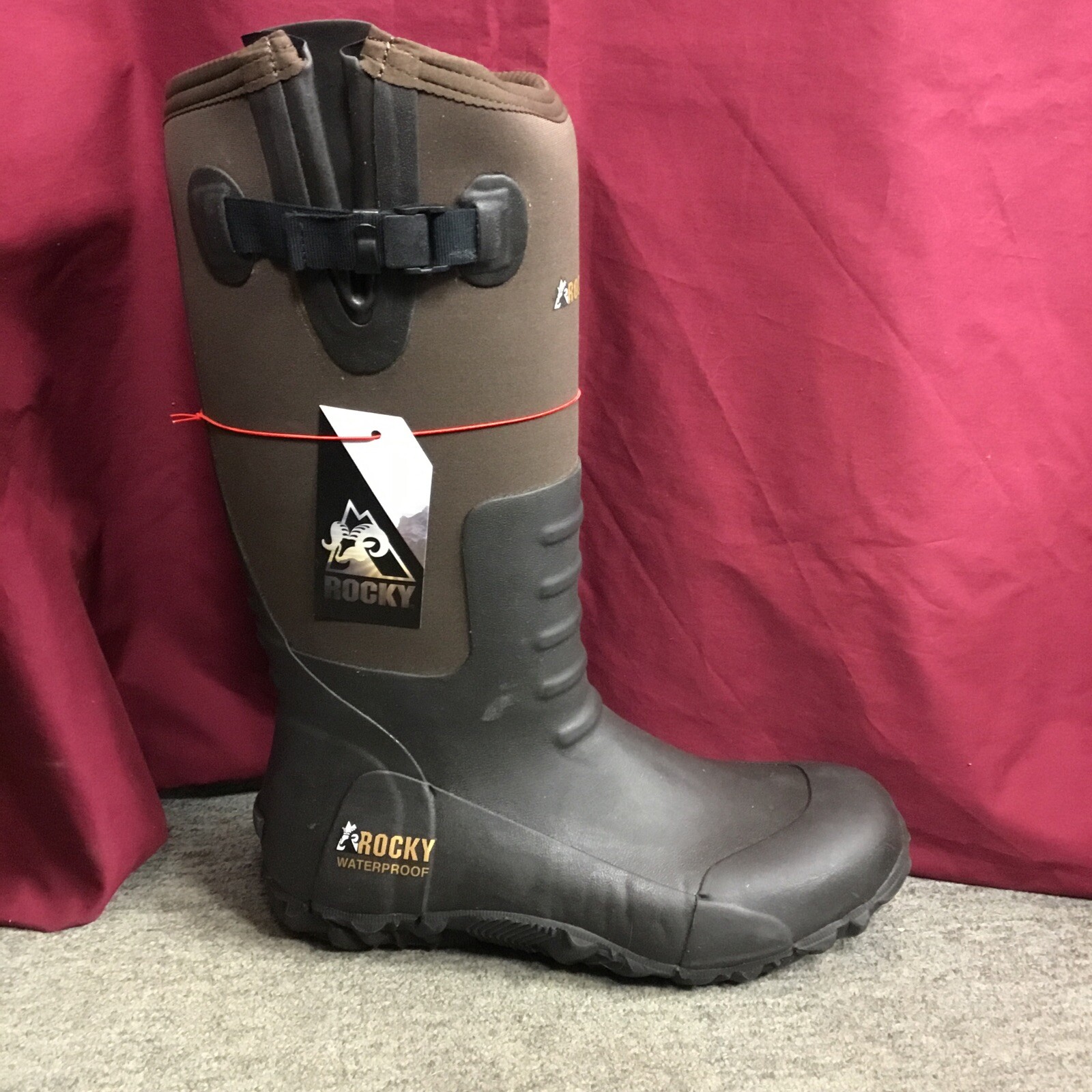 New Men’s Rocky RKS0352 Brown Core Rubber 16” Hunting Boot Size 13 Medium