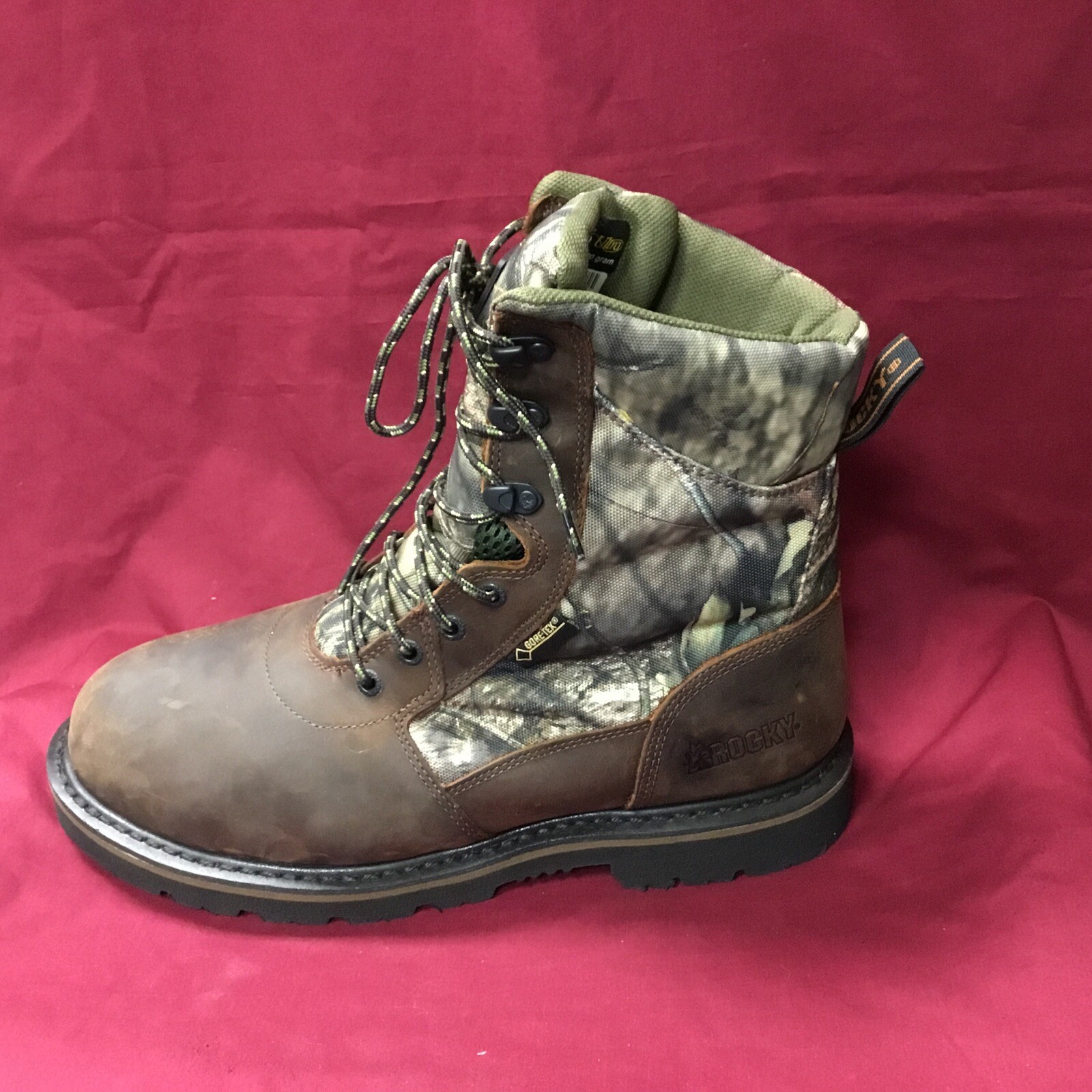 New Men’s Rocky RKS0311 Break-up Country Camo 800g “Stalker” Boot Size 10.5 Wide