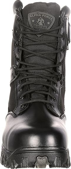 Rocky Alpha Force~ Zip Side~ Waterproof Men’s Boots Black Leather ~8 M