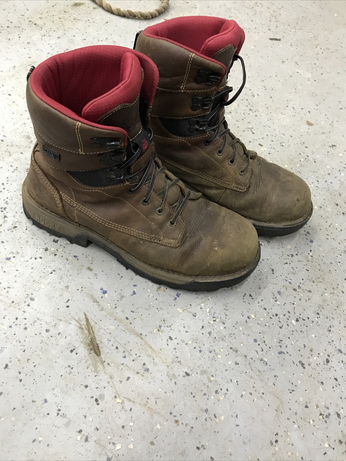 USED Men’s Rocky Legacy 32 8″ CT Waterproof Work Boot RKK0302 Brown 10w p214178