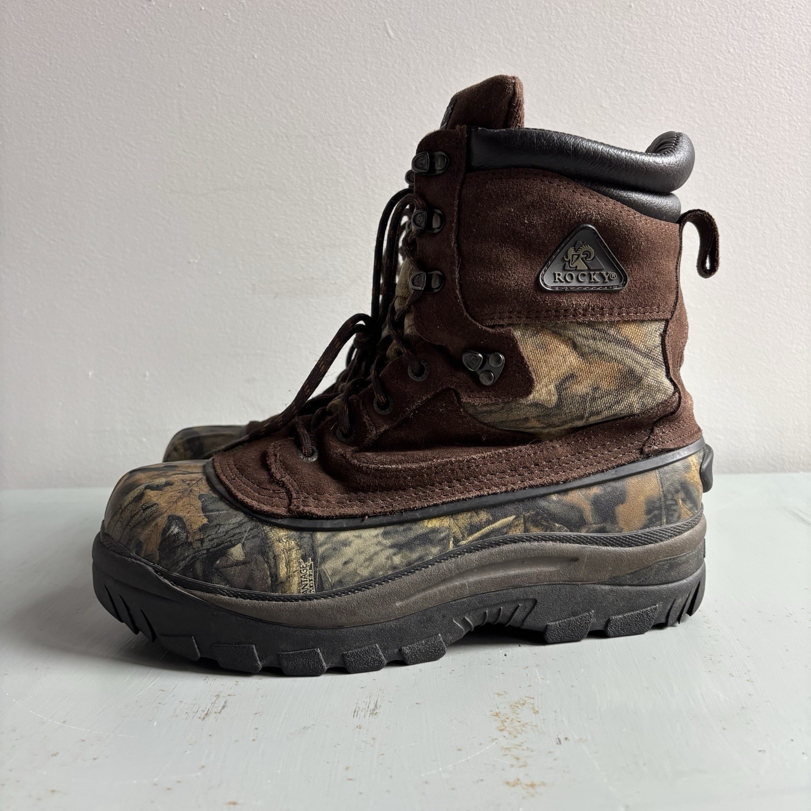 Mens Rocky Boots Hunting Camo 600 Grams Sz 10M Thinsulate