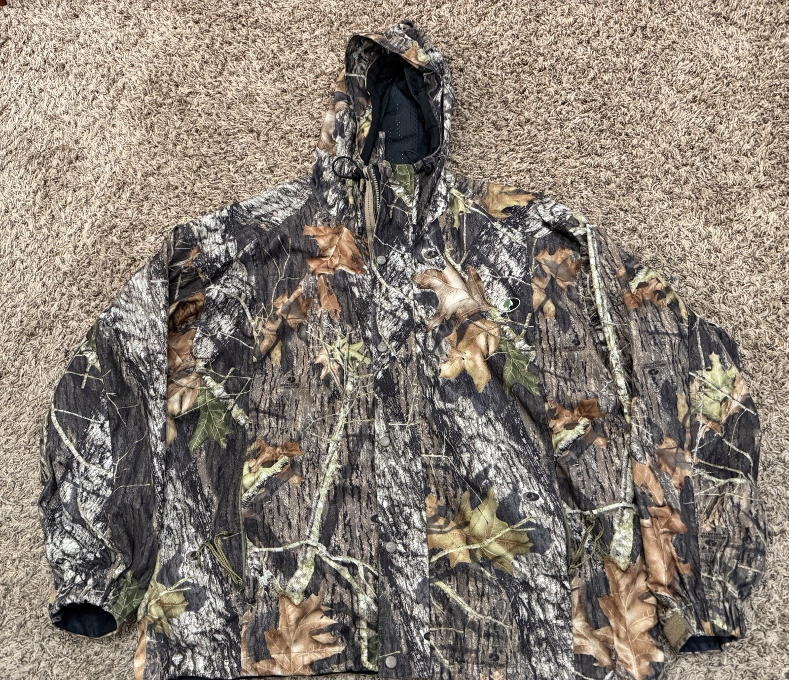 Rocky Mossy Oak Jacket Camo Coat Full Zip Hooded Insulated Hunting Men’s Size XL