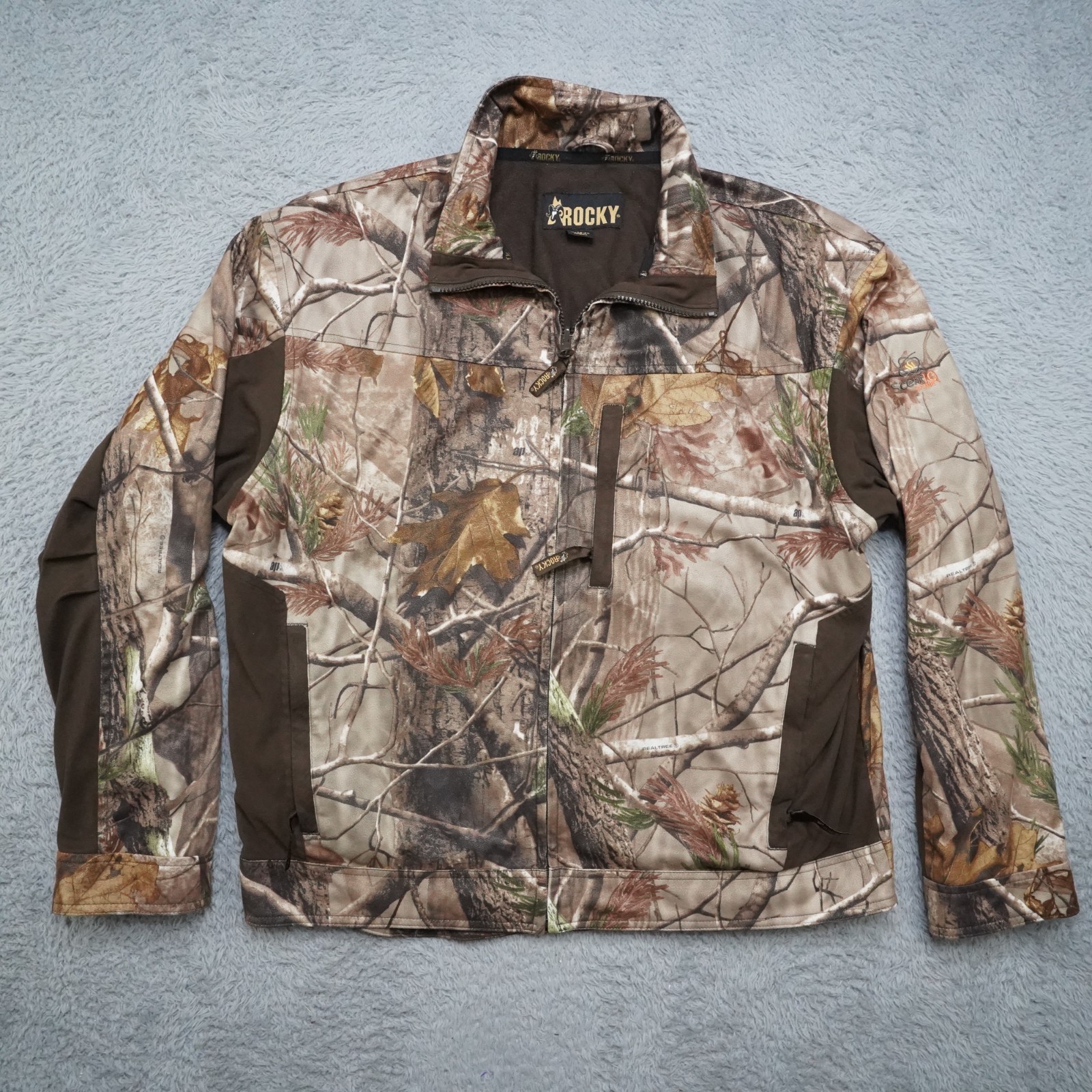 Rocky Realtree Camo Jacket Mens XL Camo Fleece Coat Hunting Scent IQ Atomic