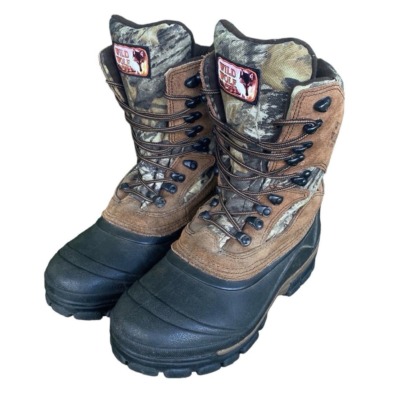 Wild Wolf Rocky 8155 Men’s Thinsulate Insulated Camo Hunting Boots Size 8M