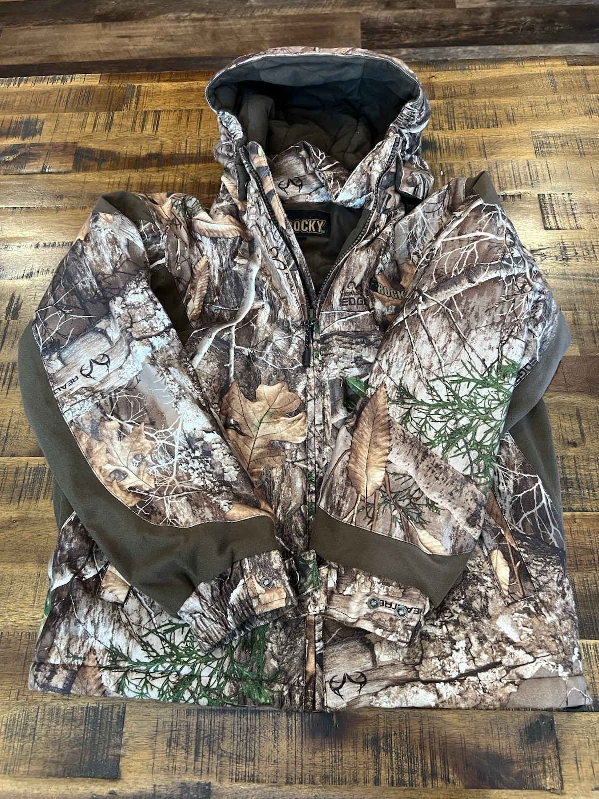 Rocky Realtree Camouflage Camo Outdoor Zip Up Hooded Jacket Youth L
