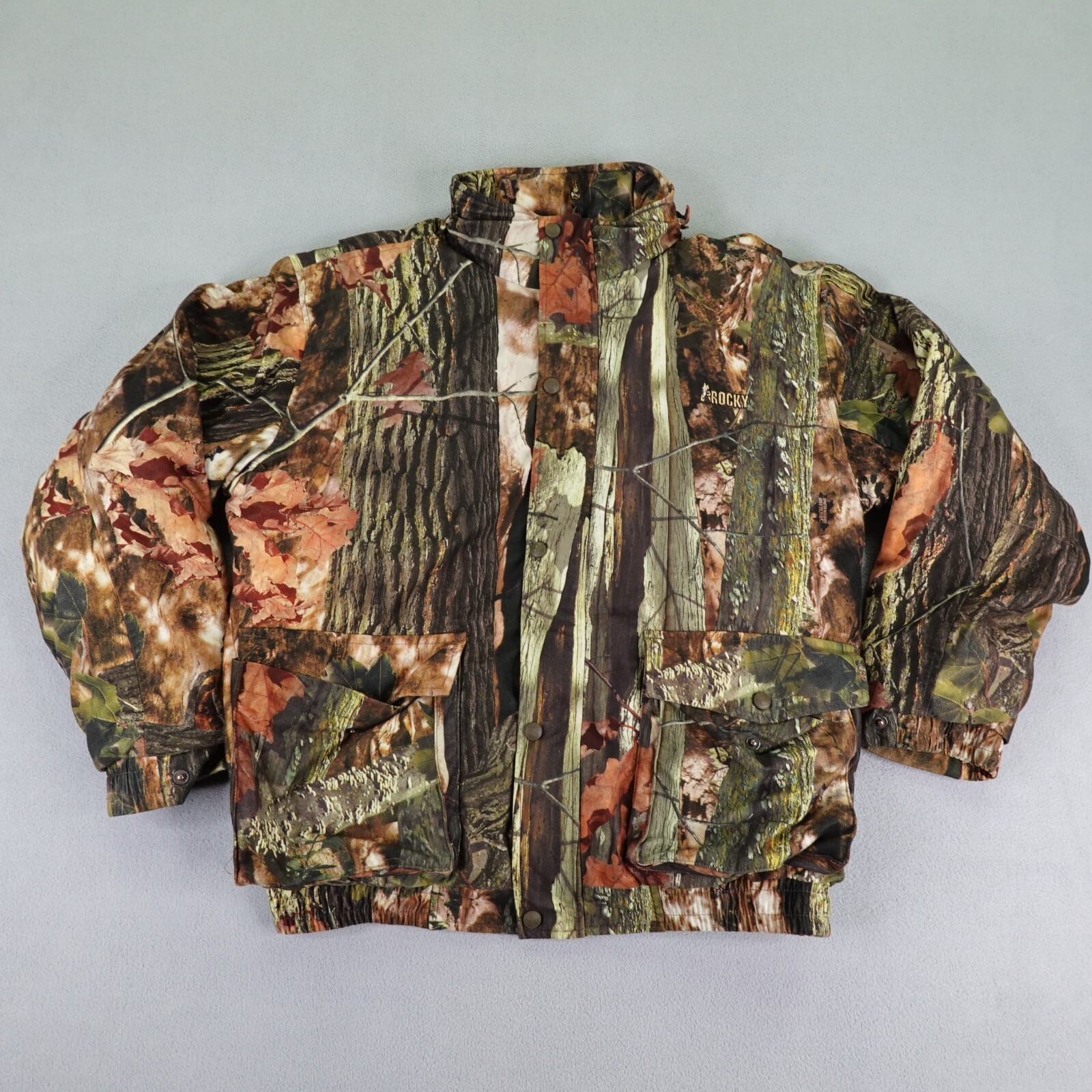 Rocky Jacket Mens Large Brown Realtree Backland Adrenaline Quilted Hunting Coat