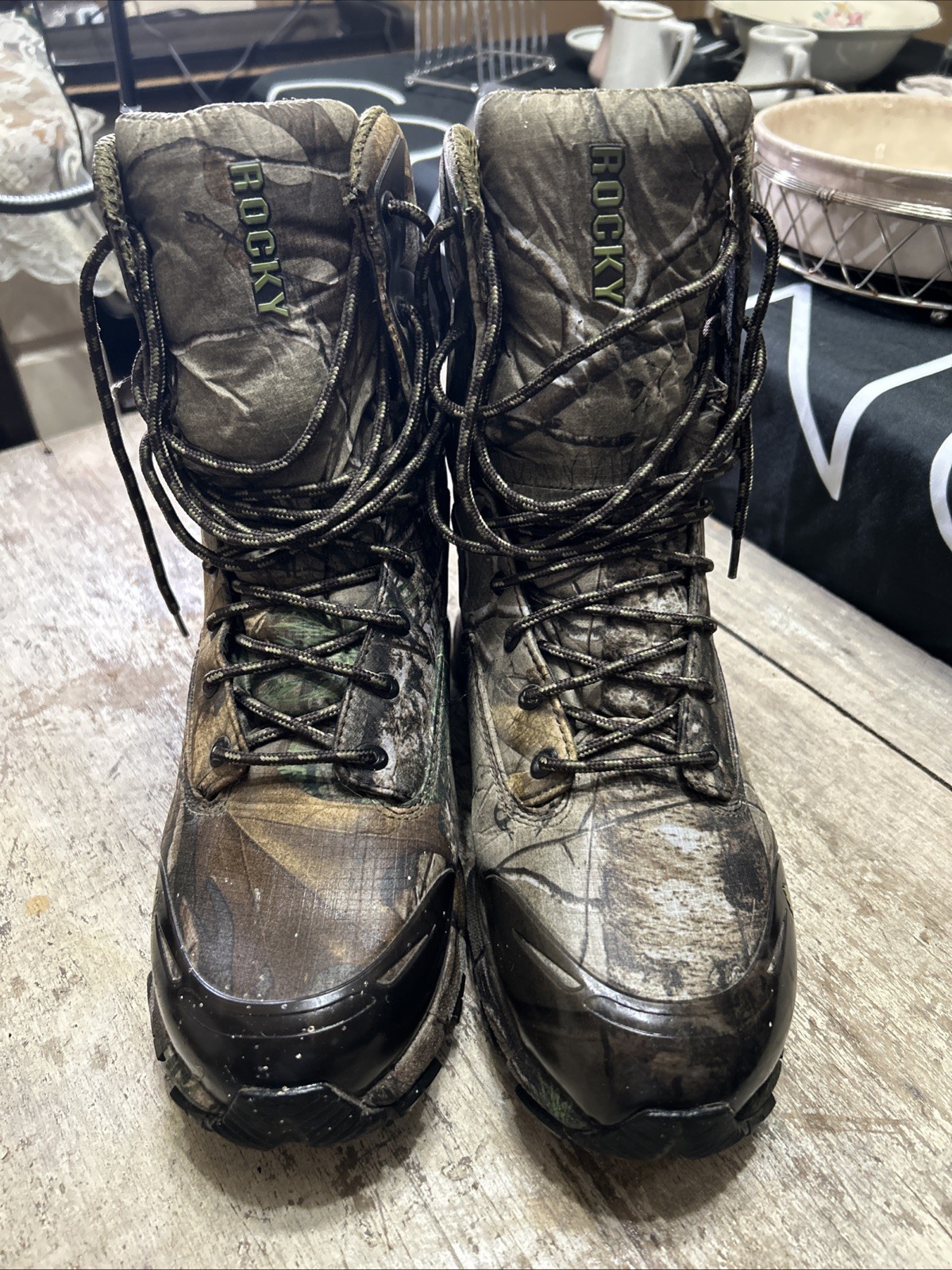 Rocky 3m Thinsulate Waterproof Ultra Insulation Men’s Camo Hunting Boots Size 8W