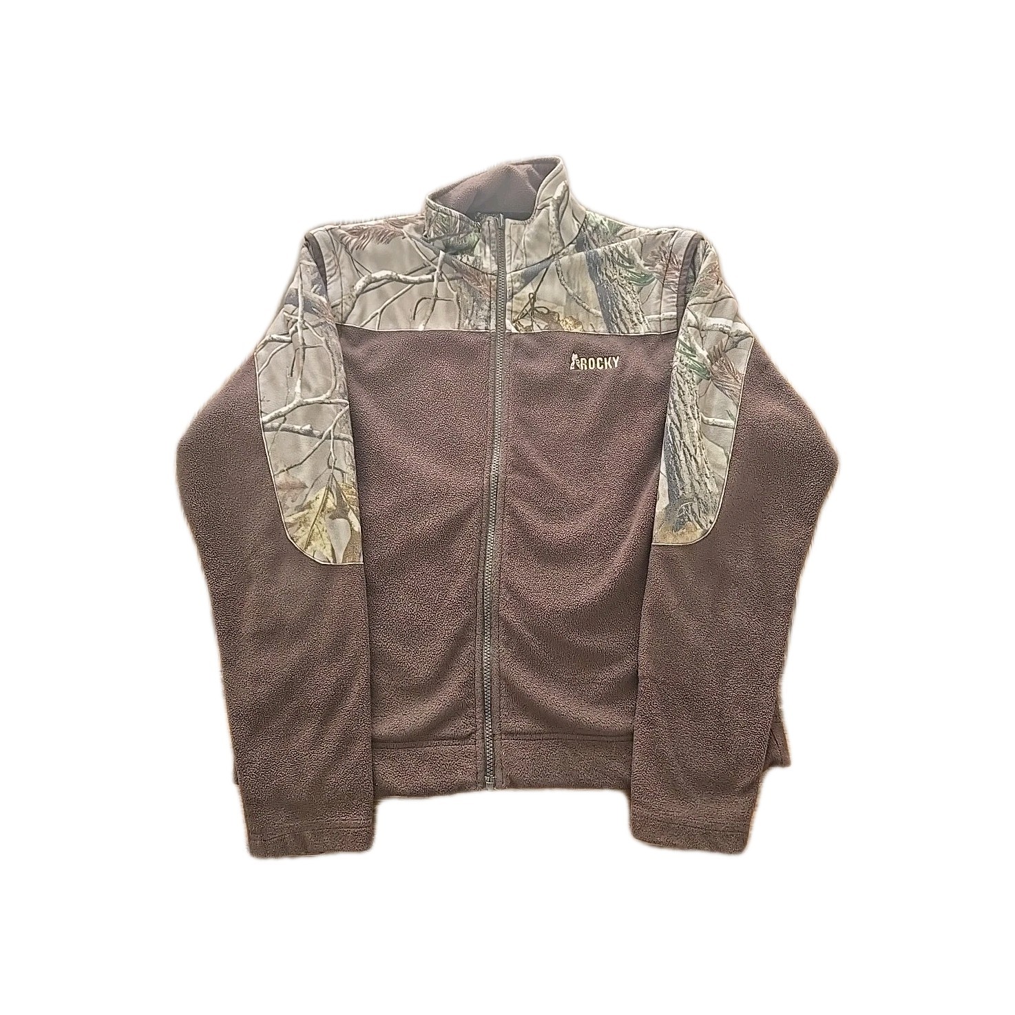Rocky Med Brown Camouflage Realtree Pattern Fleece Hunting Jacket Outdoor Gear