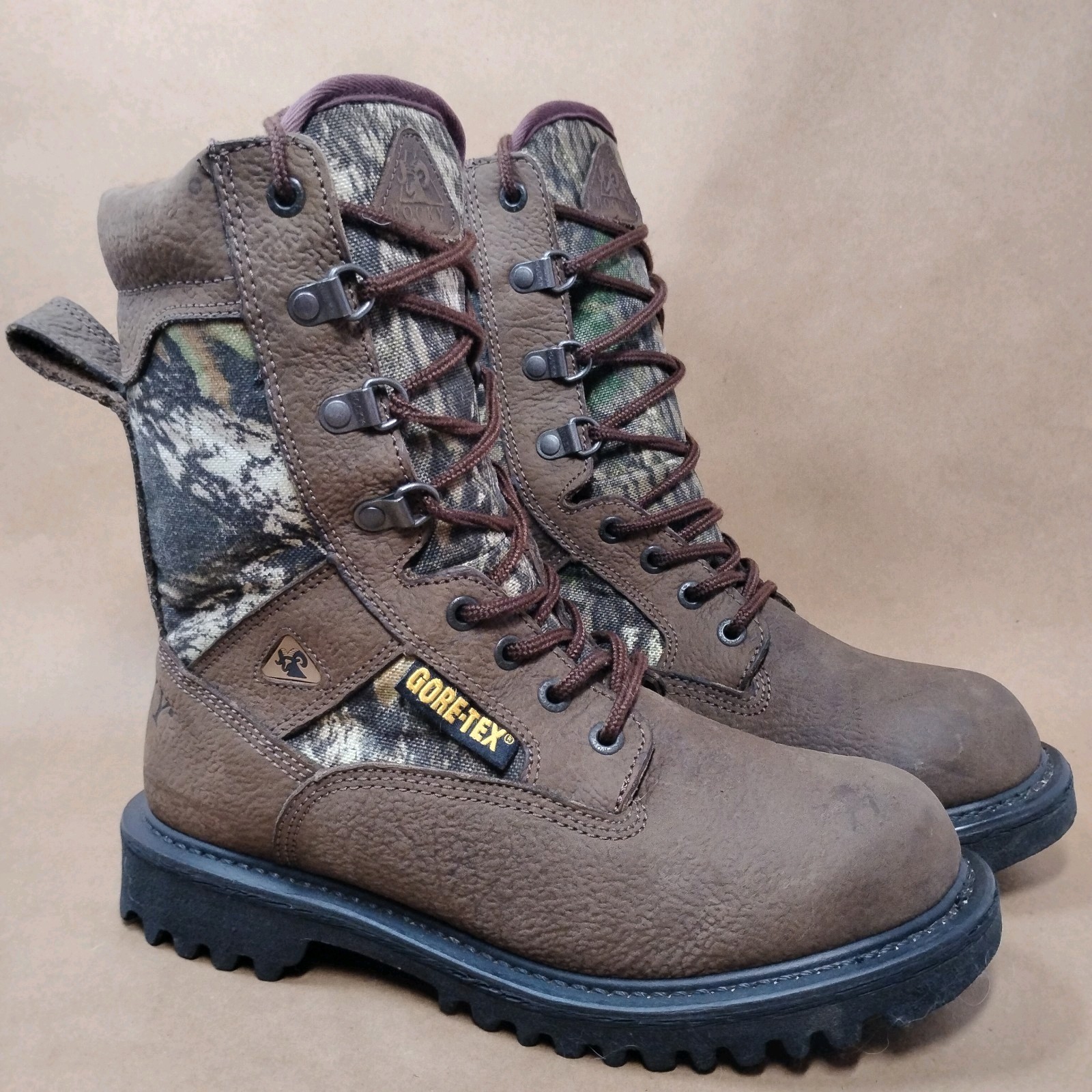 🥾Rocky Boots Gore-tex Ranger 600g Thinsulate Camo Leather Work boots, size 6.5M