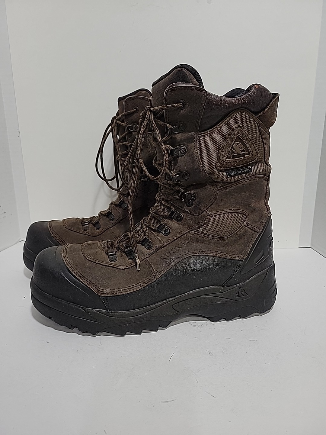 ROCKY 7462 BROWN LEATHER THINSULATE 1000GRAM WATERPROOF MENS 12 M BOOTS