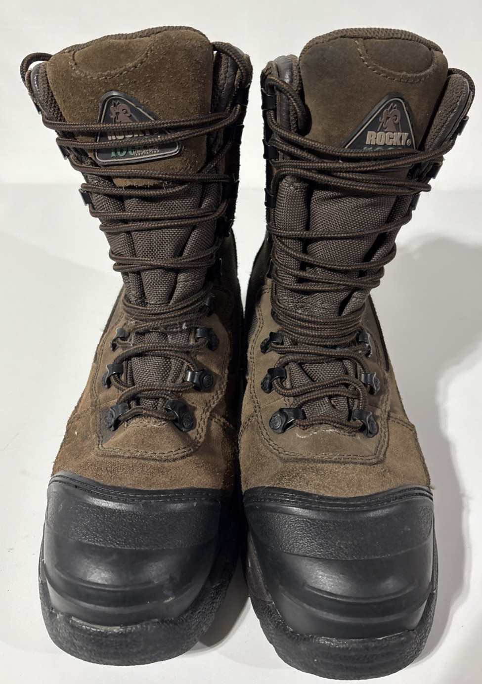 Rocky Gear Timberwolf Brown Leather Waterproof Hunting Boots Size 6