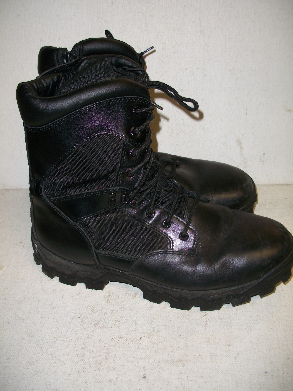 ROCKY Alpha Force Waterproof Zipper Black 8” Boots Men’s Size 11.5
