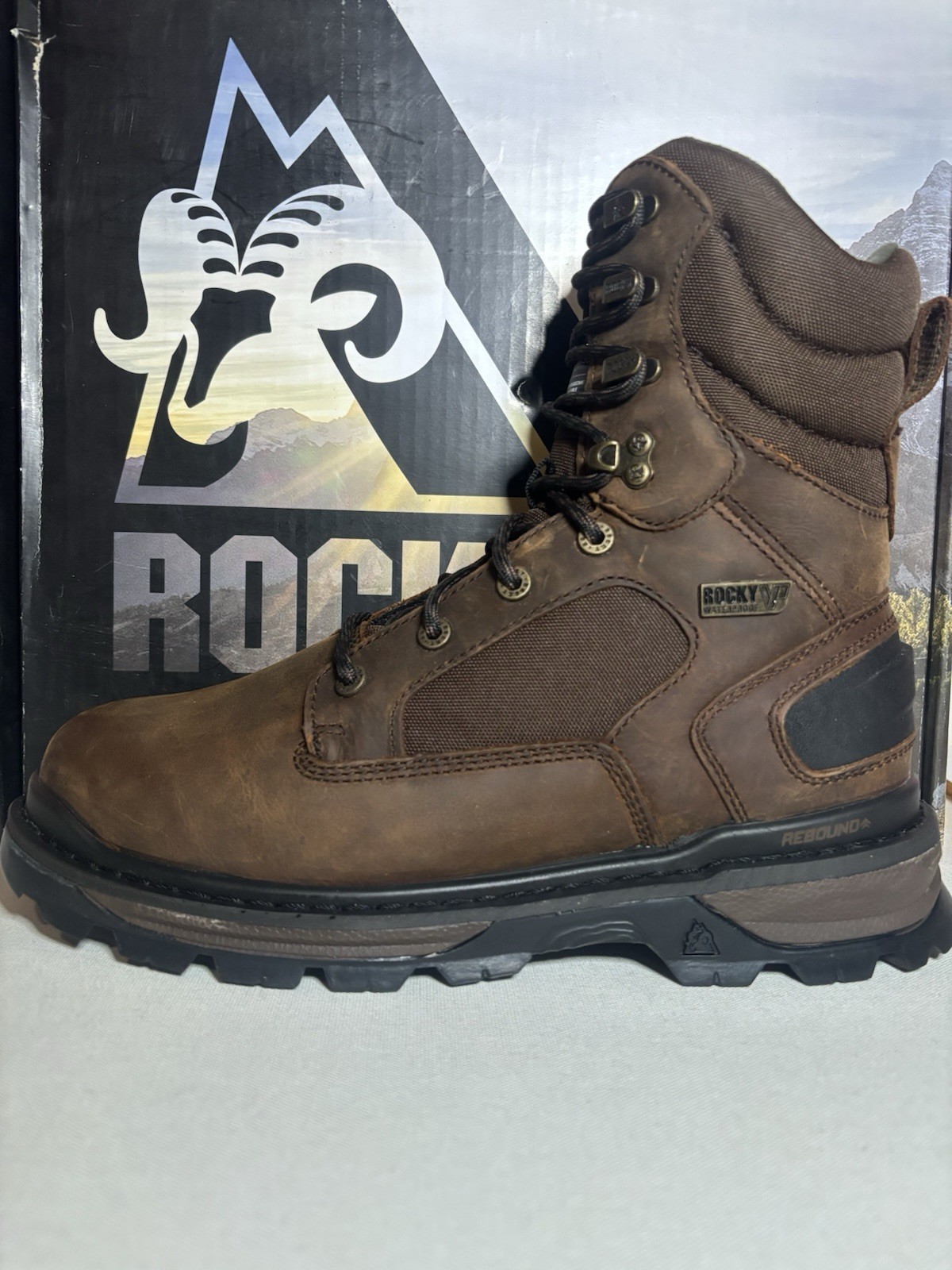Rocky Rams Horn Waterproof Insulated Men’s Hunting Boots 8.5W Brown