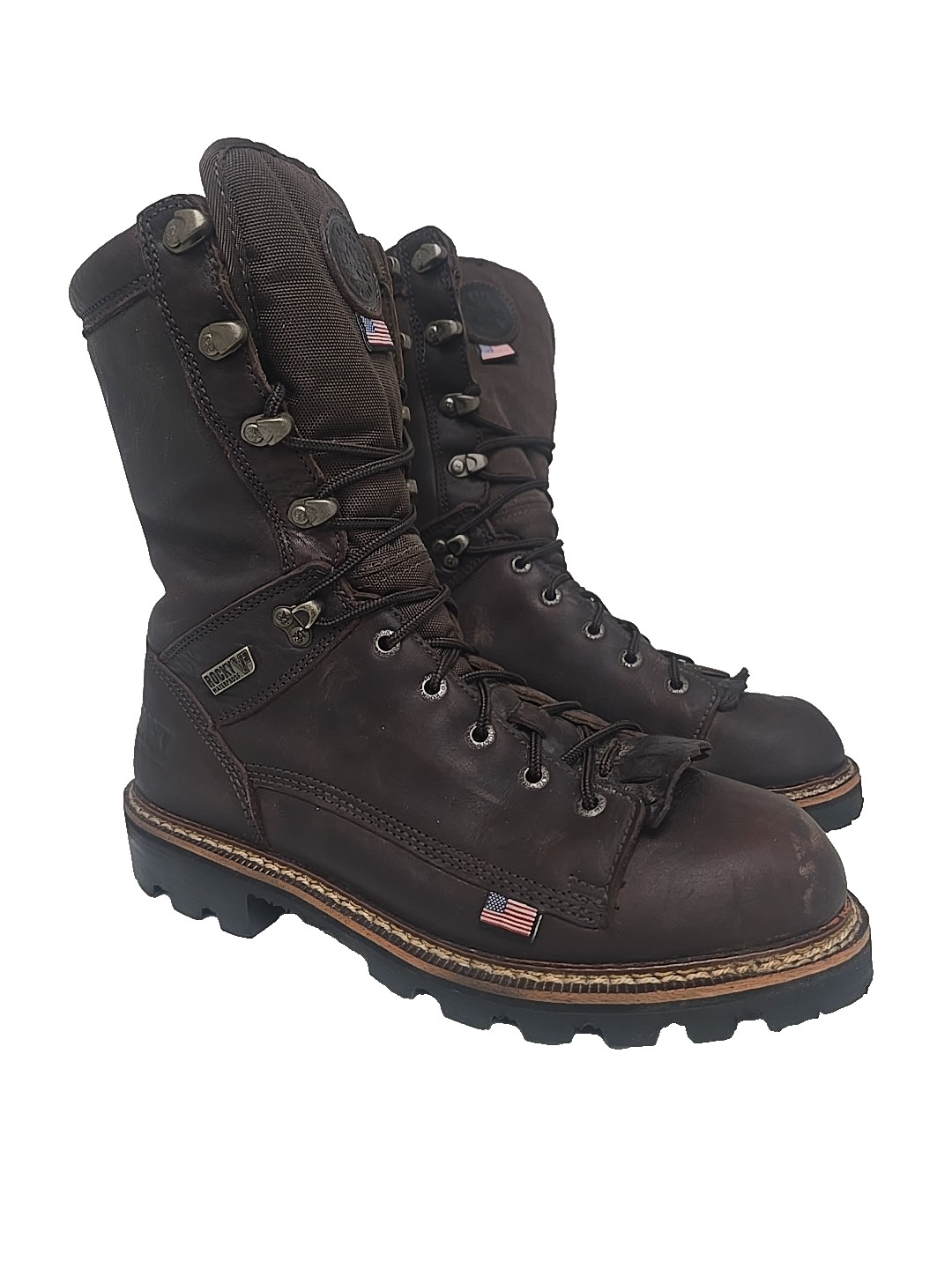 Rocky Men’s Elk Stalker 10″ Waterproof RKS0564 USA Made Boot Brown Size 8W