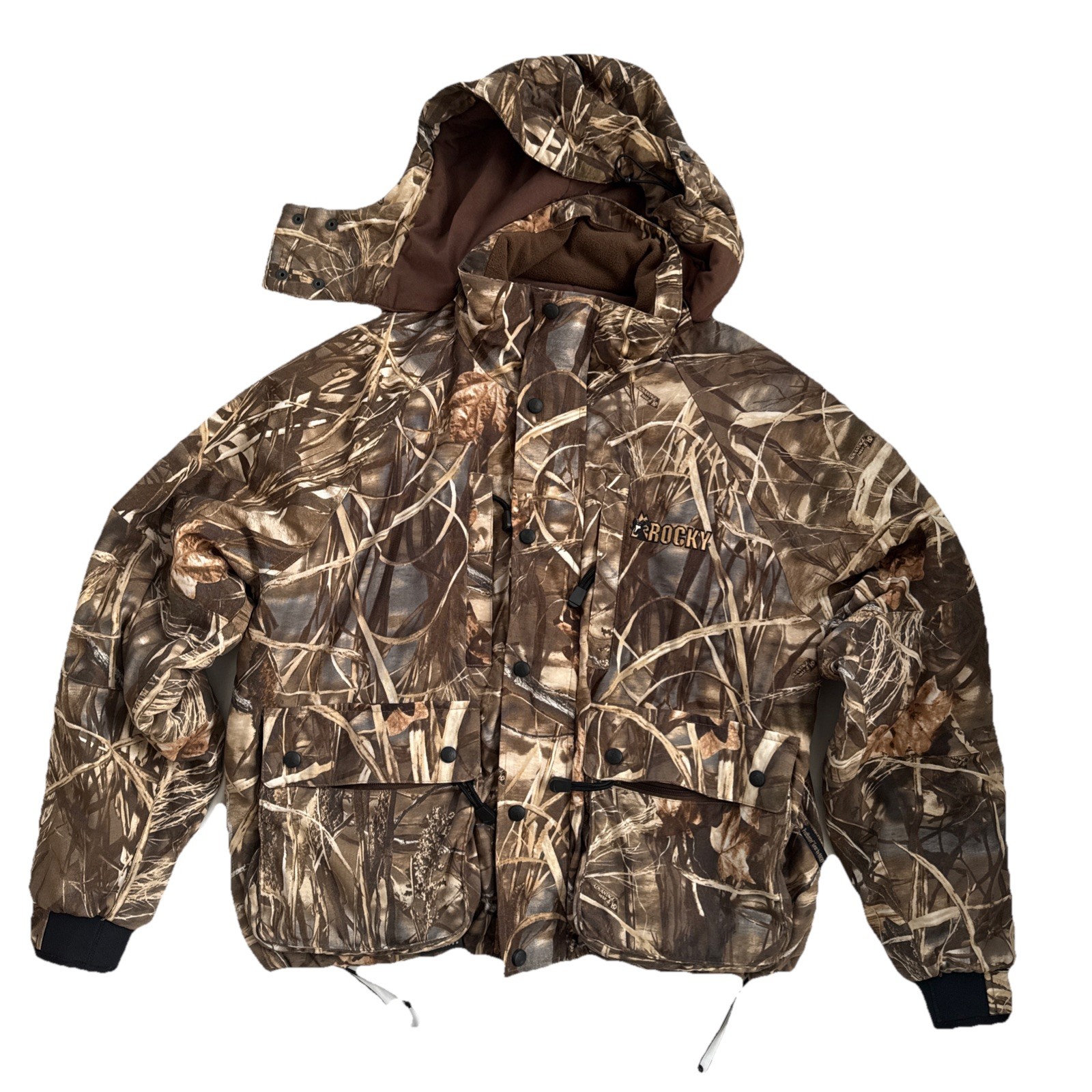 Rocky Brand Long Range Coat Camo Men’s Xl Realtree Real Tree X-Large Hooded