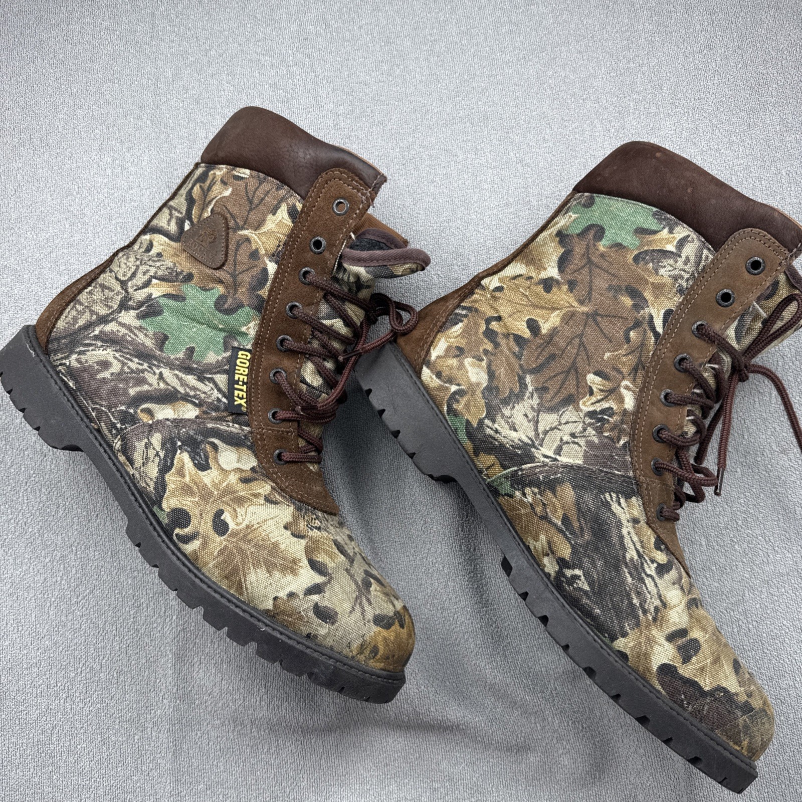 Vintage Made In USA Rocky Gore-Tex Real Tree Camo Boots Size Men 12 MW Hunting