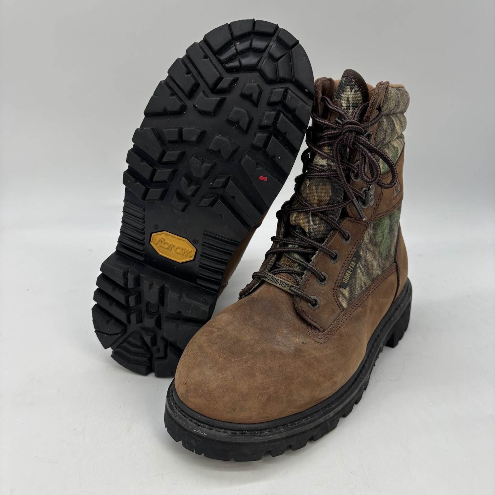 Rocky Camo Boots Mens 7 M Hunting Outdoor 7370 8″ Lynx 800 Gram Insulated Brown