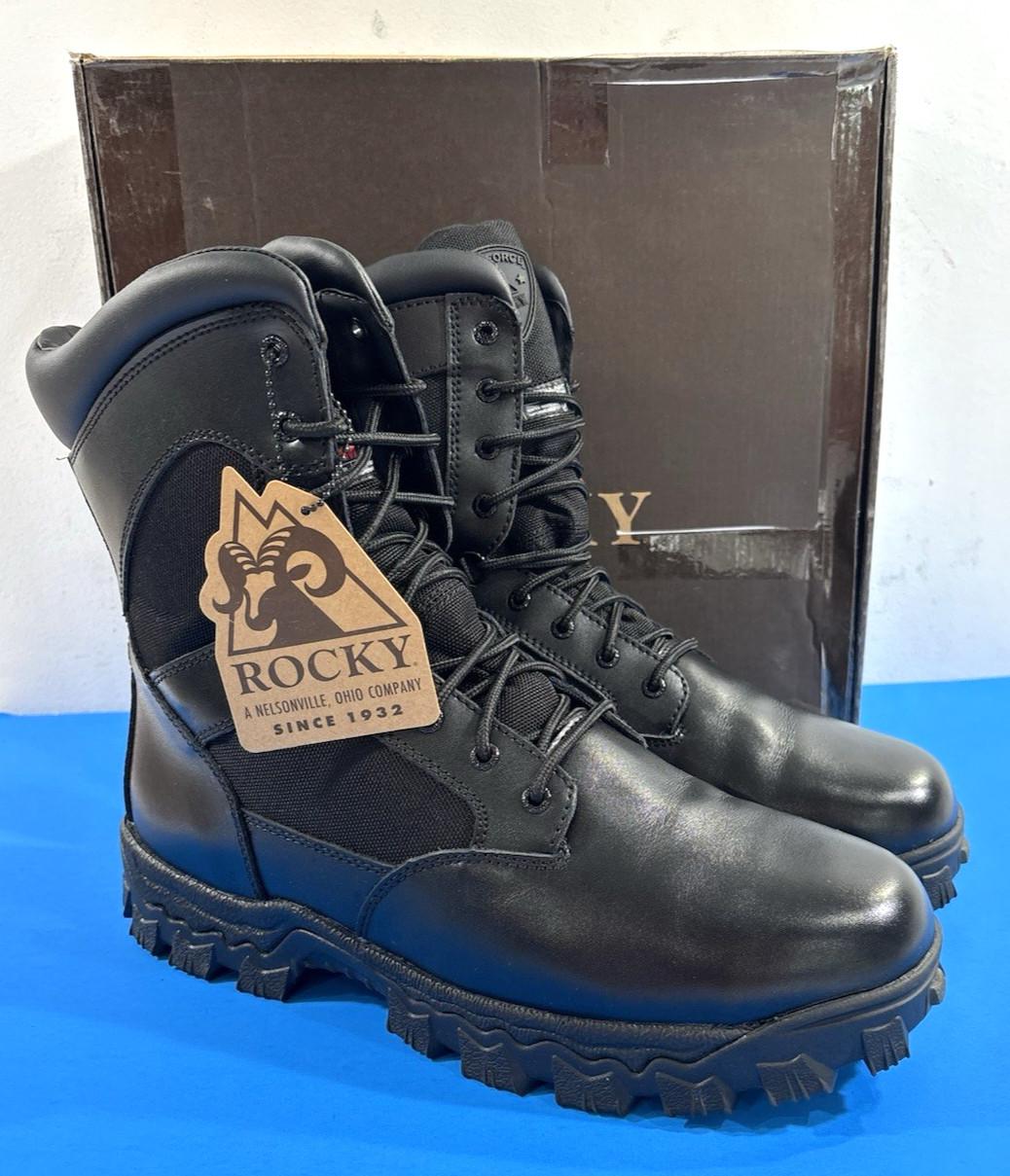 NEW 13 W ROCKY RKYD011 MENS ALPHA FORCE ZIPPER 400G INSULATED WATERPROOF BOOTS