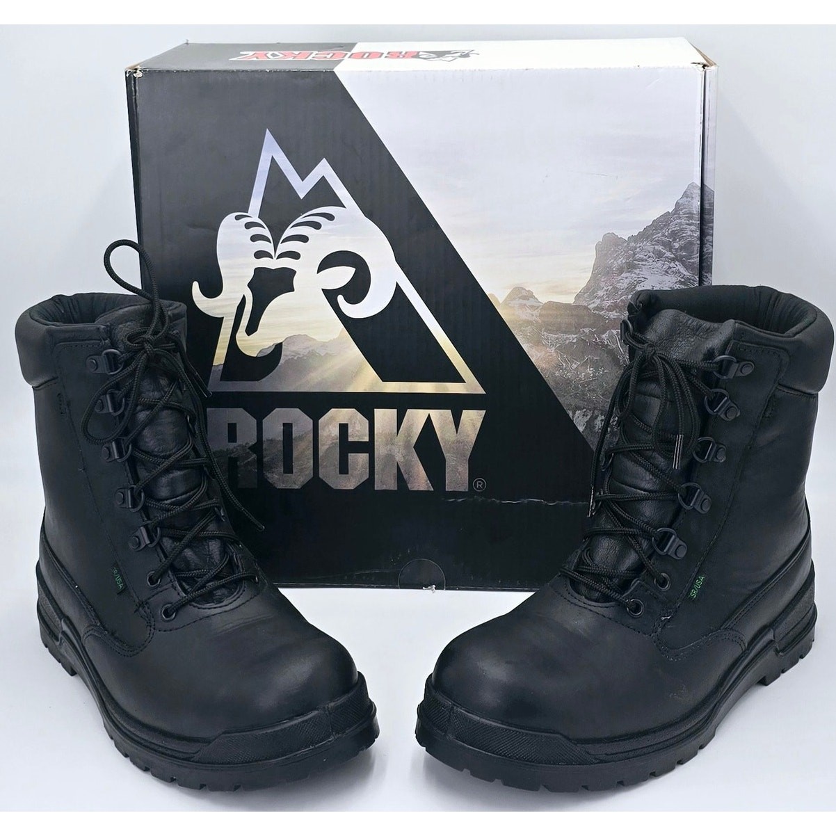 Rocky Black Military Boots Eliminator Waterproof Insulated MSRP $248 Men’s 8.5W